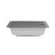 Spot balise PITON - E27 encastrable / grille Inox 304 - Vue latérale