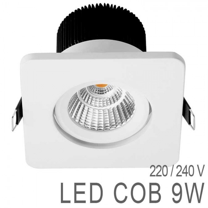Spot Orientable Carré 9W LED COB