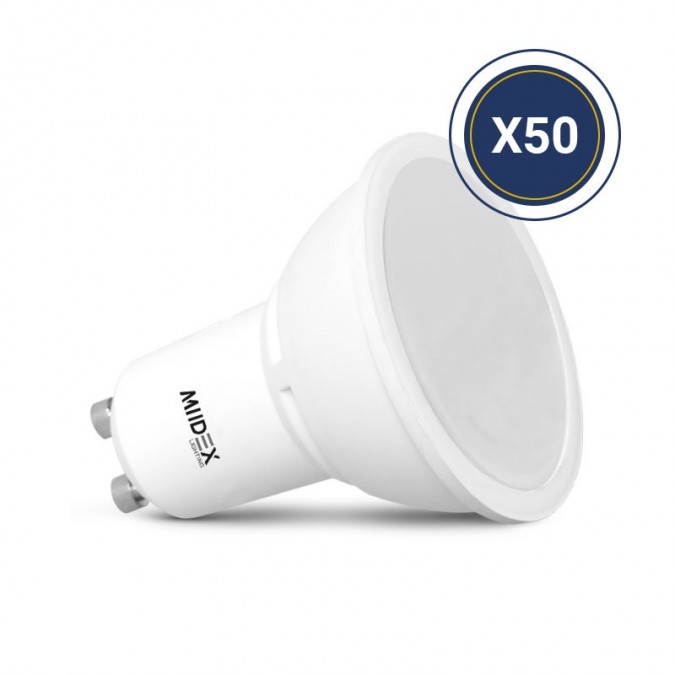 Pack de 50 ampoules LED GU10 6W 120°