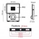 Projecteur LED SMD 30W Extérieur IP65 Gris + Détecteur - Dimensions