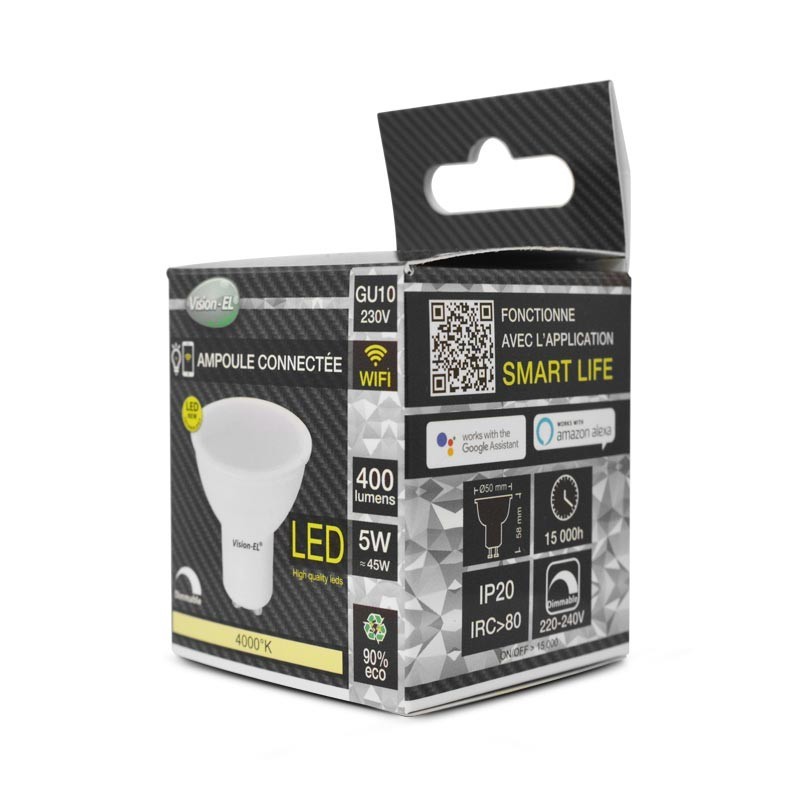 Ampoule LED Connectée GU10 5W  Boutique Officielle Miidex Lighting®