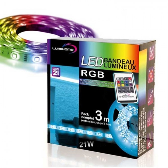 Coffret 2x50cm Ruban LED RGB