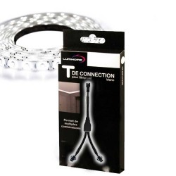 Connecteur T pour Ruban LED Blanc