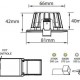 Spot LED orientable CHROMA - 6W CCT BBC Dimmable - Dimensions