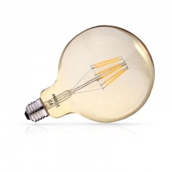 Ampoule LED E27 Globe 4W COB Filament G125 Golden