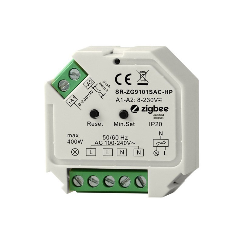 Micromodule ZigBee interrupteur d'éclairage sans neutre