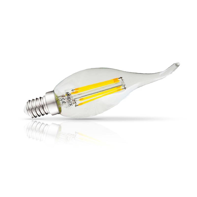 10 pièces 4W E14 LED ampoule à Filament flamme LED ampoule E14 LED bougie  ampoules lumière LED ampoules en verre AC 220-240V