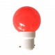 Lot de 12 ampoules LED B22 1W Rouges Incassables (équivalence 15W) pour Guirlande Extérieure