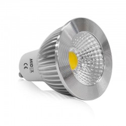 Ampoule LED GU10 5W COB Aluminium 75° (Dimmable en option)