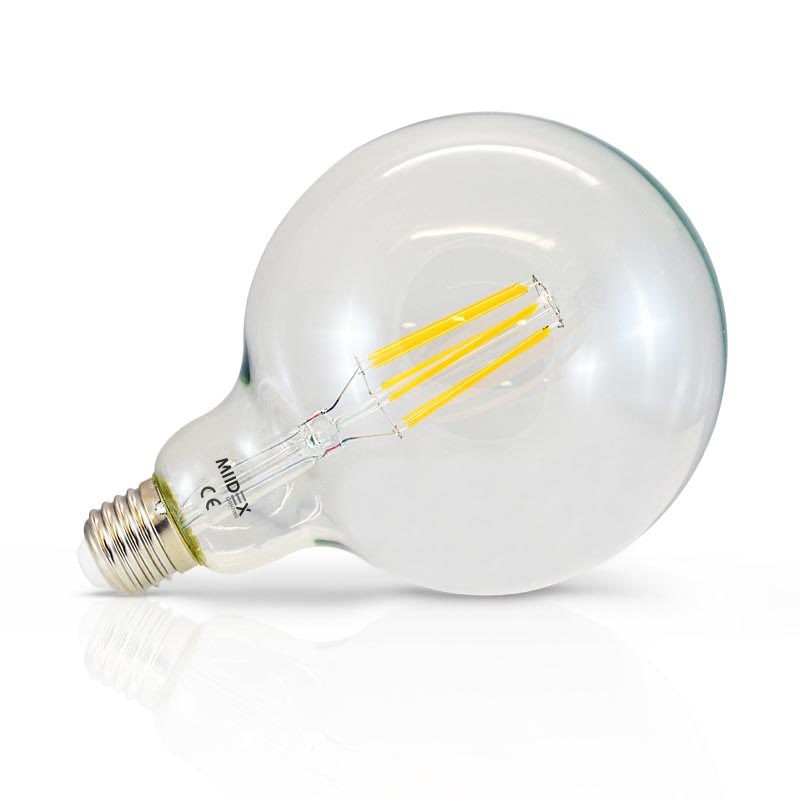 Ampoule LED E27 Globe 8W COB Filam.  Boutique Officielle Miidex Lighting®