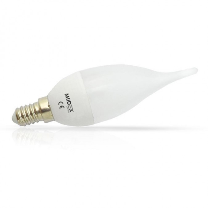 Ampoule LED E14 flamme 6 W dépoli 6000 K 510 lm MIIDEX LIGHTING 74894 -  MIIDEX - 74894