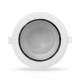 Downlight LED avec alimentation déportée - 15W Basse Luminance - Vue face argent