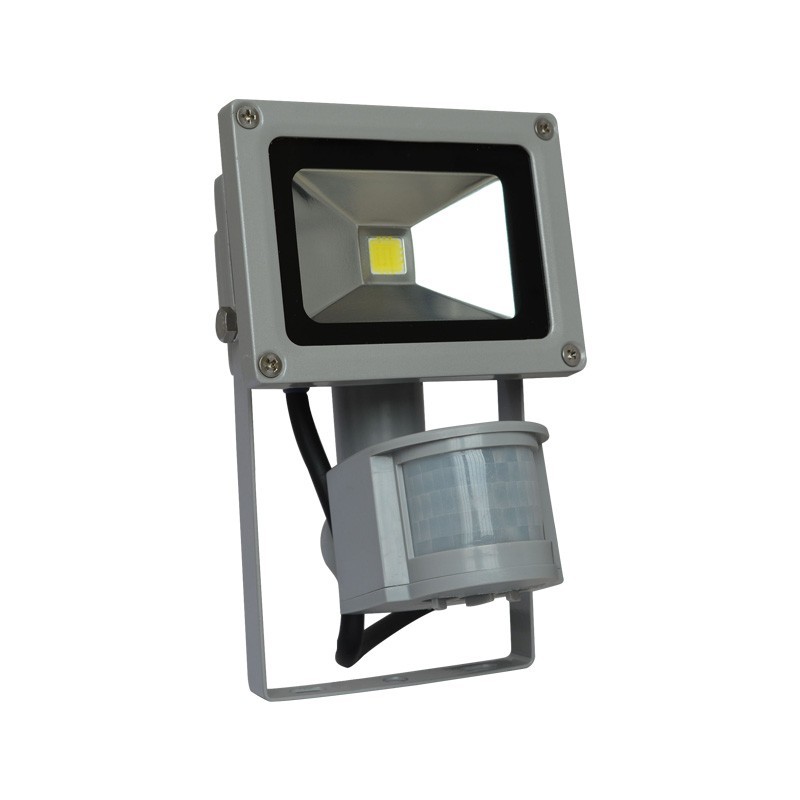 Miidex Lighting - Projecteur Exterieur LED 230V 10W 6000°k PLat gris IP65 -  Réf : 800112