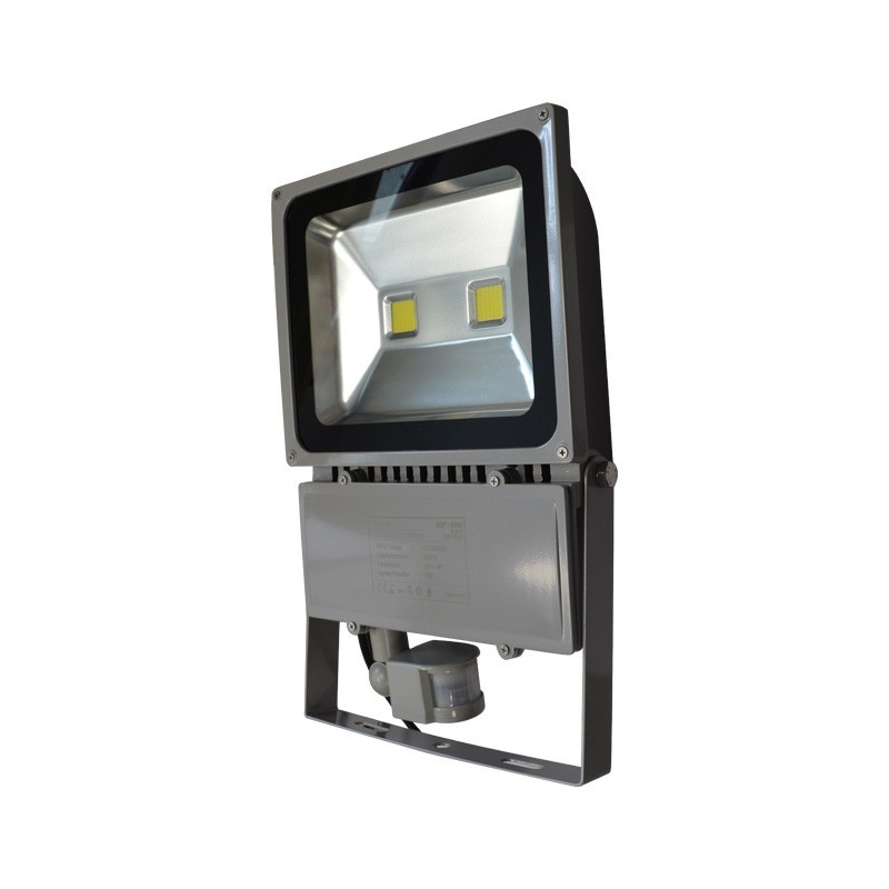 Projecteur LED COB 100W Extérieur IP65 Gris + Détecteur Miidex Lighting®