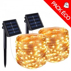 Lot de 2 guirlandes LED solaires SKINNY