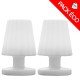 Lot de 2 lampes à poser rechargeables LADY MINI