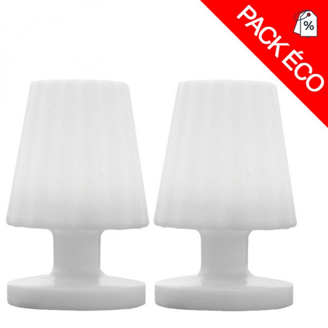 Lot de 2 lampes à poser rechargeables LADY MINI