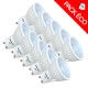 Pack de 10 ampoules LED GU10 6W 75° (Dimmable en option)