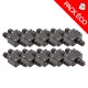 Pack de 10 boîtes Plexo étanches IP67 avec presses-étoupes + domino