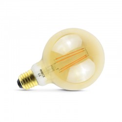 Ampoule LED E27 Globe 8W COB Filament G95 Golden