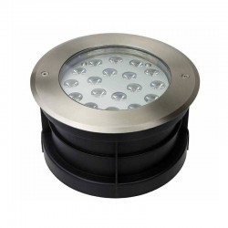 Spot 230V encastrable sol rond LED RGBW 9W - IP67