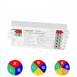 Contrôleur multizones 3 en 1 RGB, RGBW, RGB + blanc variable 12A 12/24V
