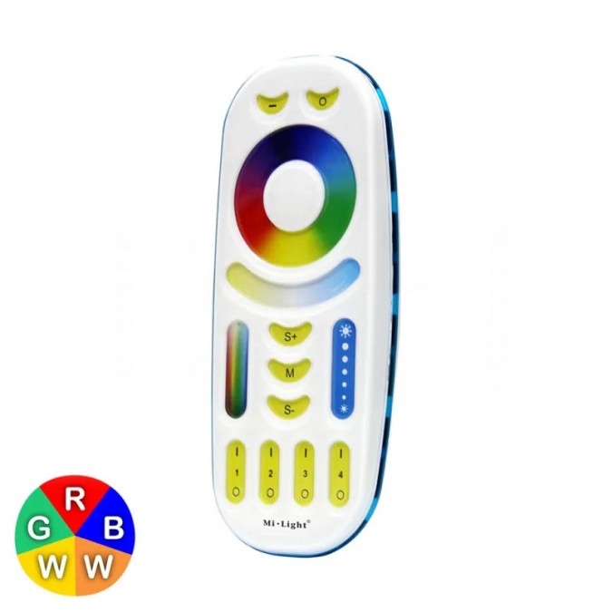 Télécommande RGB+White RF 4 Zones 2.4 Ghz