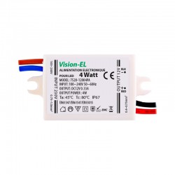 Transformateur LED 4W 12 Volts DC IP67