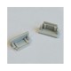 Terminaison Gris pour Profile Plat Pack de 2