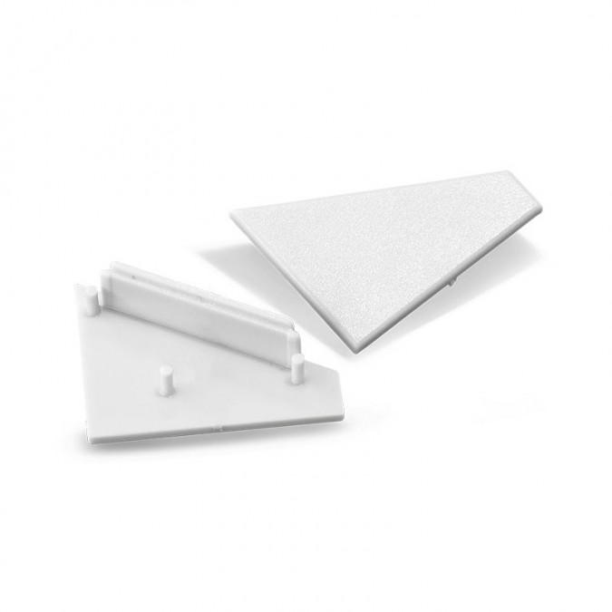 Terminaison Gris pour Profile Angle 30/60 Pack 2