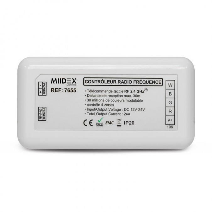 Controleur RGBW pour bandeaux LED 12V/24V