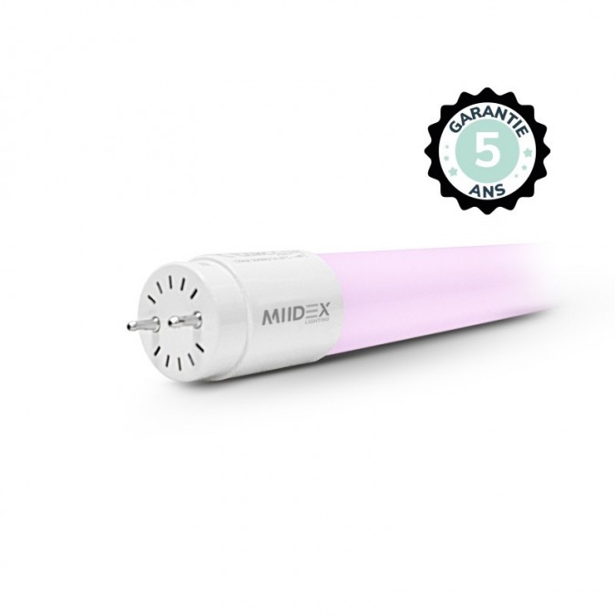 Tube LED T8 Rose 18W 1200 mm - Garantie 5 ans