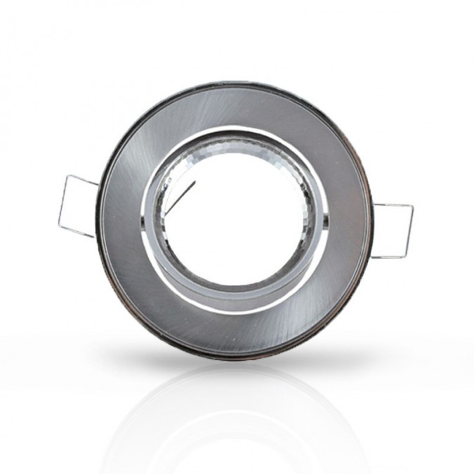 Support plafond Rond Orientable Argent Ø85 mm