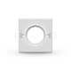 Support plafond carré orientable blanc 84 x 84 mm