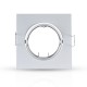 Support plafond Carré Orientable Blanc 85 x 85 mm