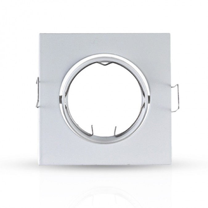 Support plafond Carré Orientable Blanc 85 x 85 mm
