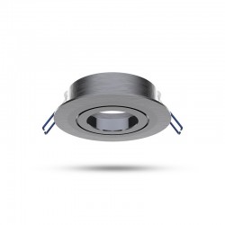 Support Plafond Rond Orientable Argent Ø92 mm