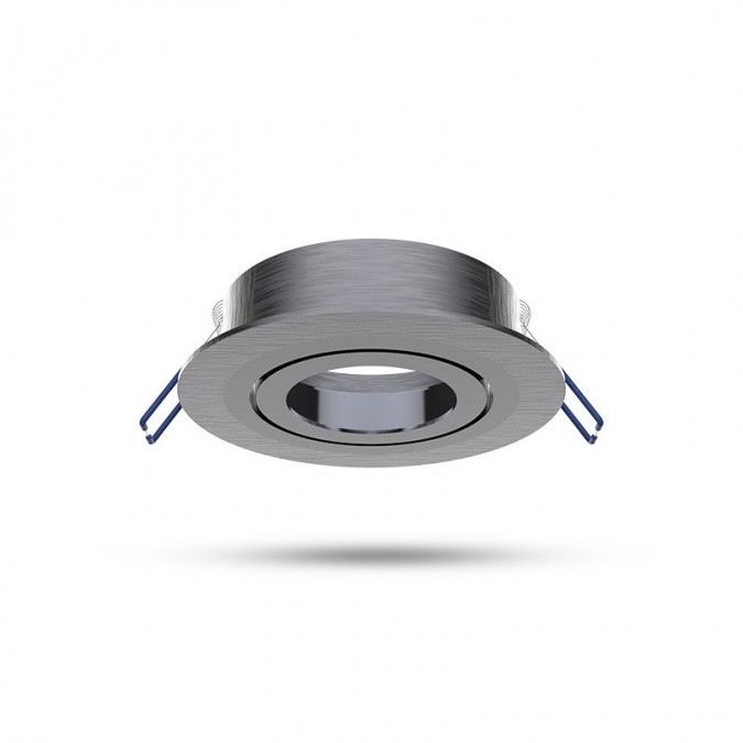 Support Plafond Rond Orientable Argent Ø92 mm