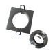 Support de spot carré aluminium Orientable 92x92 mm