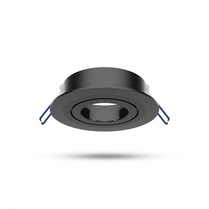 Support de spot rond Orientable noir Ø92 mm