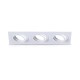 Support de spot rond triple blanc Orientable 258x93 mm