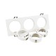 Support de spot rond triple blanc Orientable 258x93 mm
