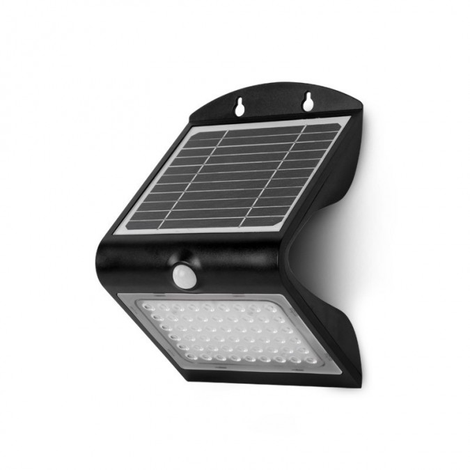 Applique Murale LED Solaire 4W 4000K Noir Détecteur