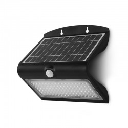 Applique Murale LED Solaire 8W 4000K Noir Détecteur