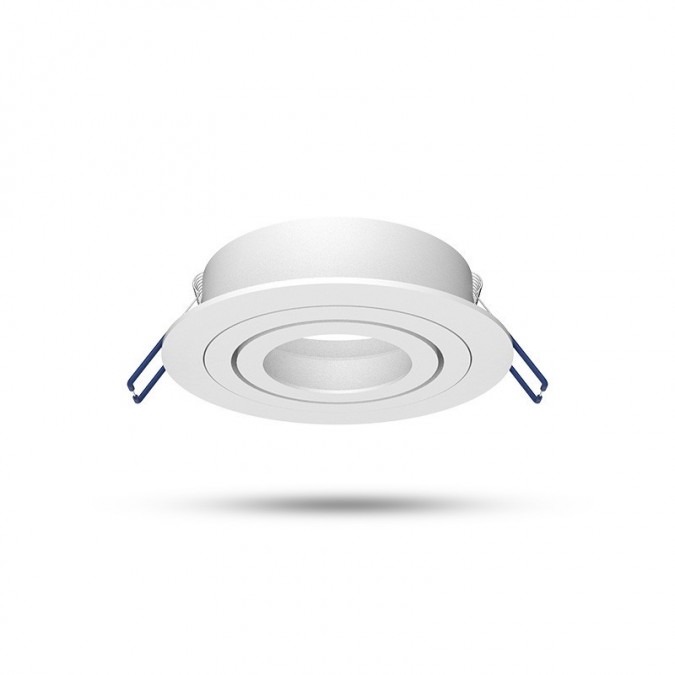 Support plafond Rond Blanc Orientable Ø92 mm