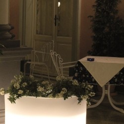 Jardinière lumineuse blanche OVY W60