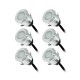 KIT SPOT LED TERRASSE 6x0,6W 12V 4000K