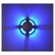 Spot LED Balise Bleu Rond 4 diffuseurs 1W