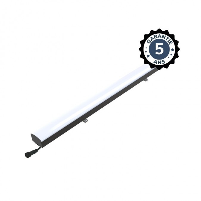 Linéaire LED dépoli Noir 100W 5000K 3m - Garantie 5 ans