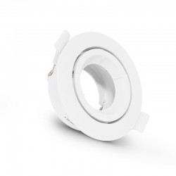 Support plafond Rond Orientable Blanc Ø90 mm